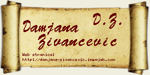 Damjana Živančević vizit kartica